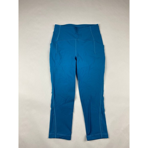 lululemon athletica Pants - Lululemon Swift Speed High-Rise Crop Leggings Women's Size 6 Blue